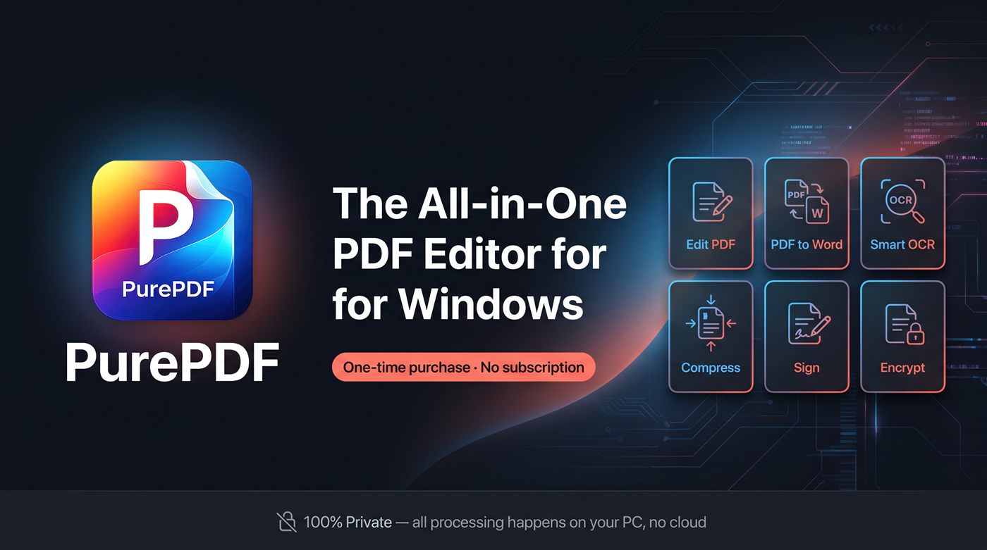 PurePDF — the all-in-one PDF editor for Windows
